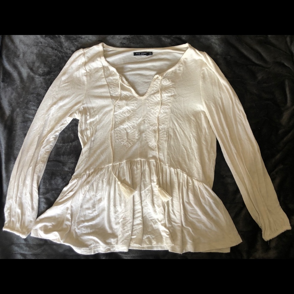 White peasant top